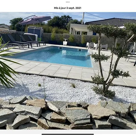 빌라 A 700m De La Plage,villa Famiglia Avec Piscine *